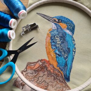 Combining Applique with Thread Sketching
